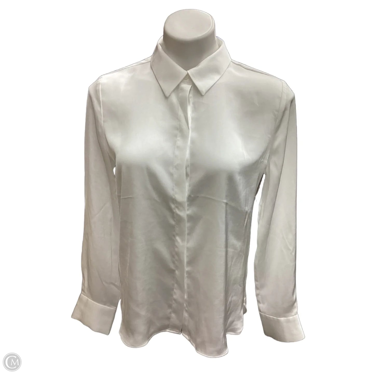 Blouse Long Sleeve By A New Day In White, Size: S