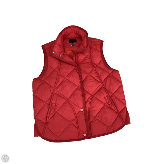 Vest Puffer & Quilted By Tribal In Red, Size: S