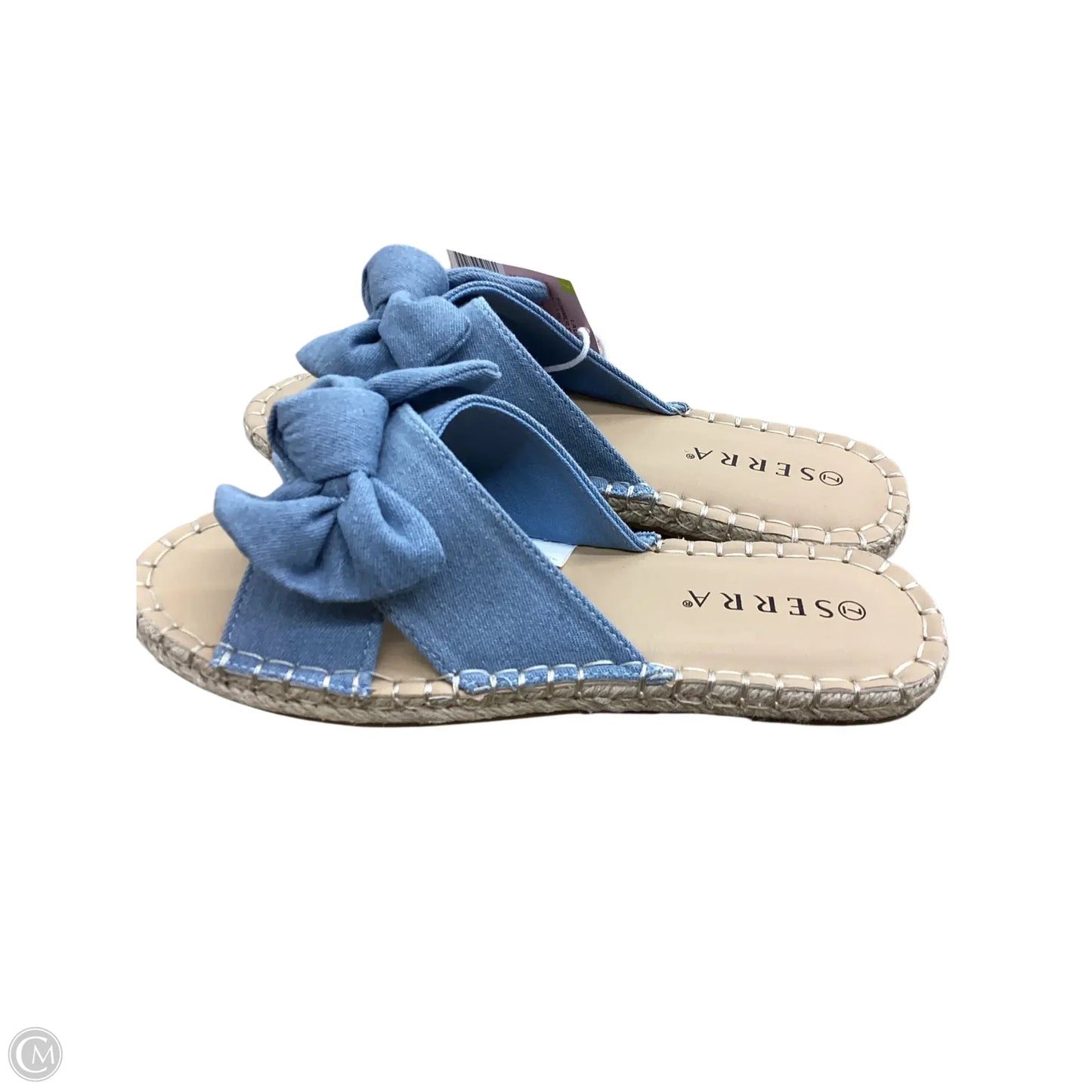 Sandals Flats By Serra In Blue Denim, Size: 7