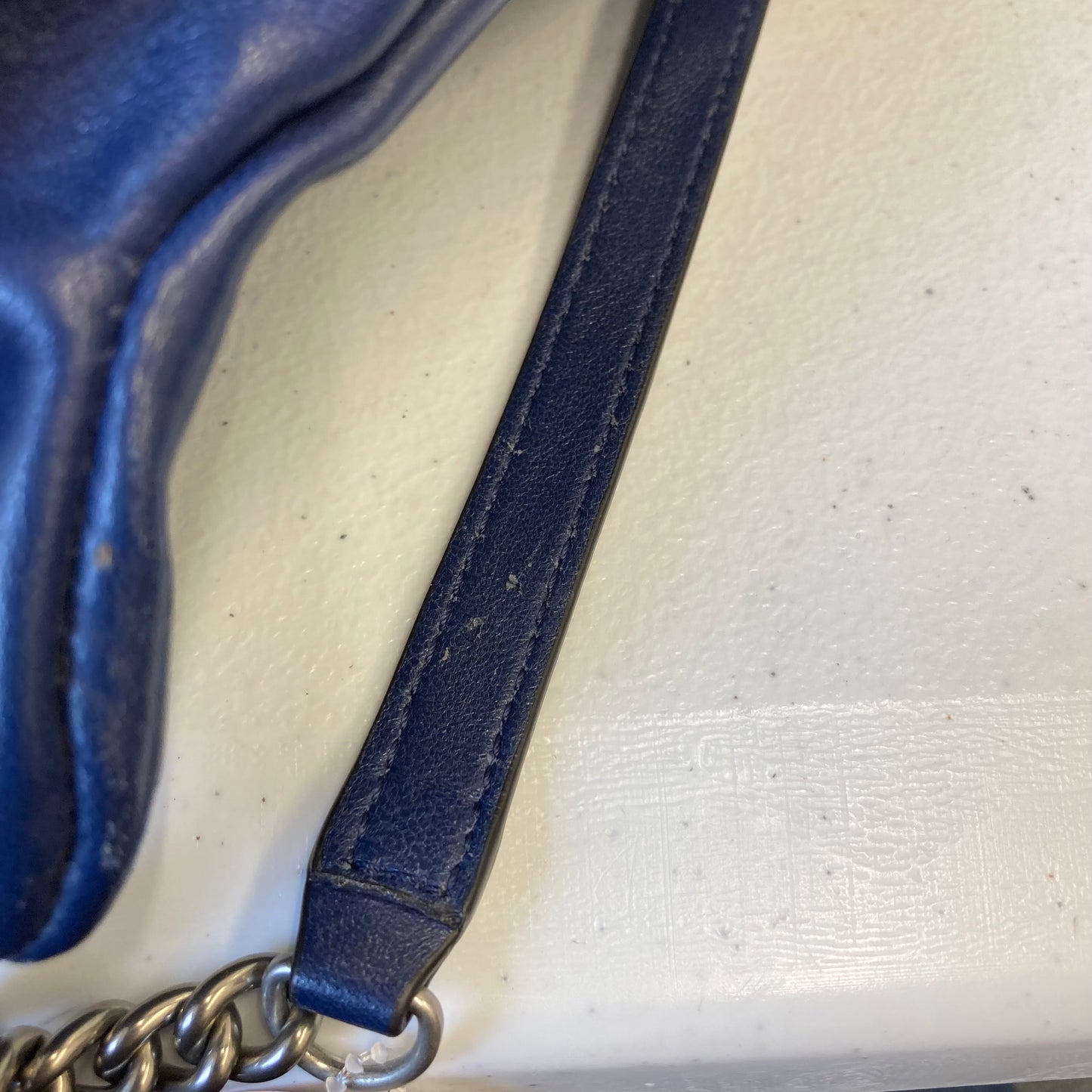 Belt Bag Leather By Henri Bendel In Blue, Size:Small