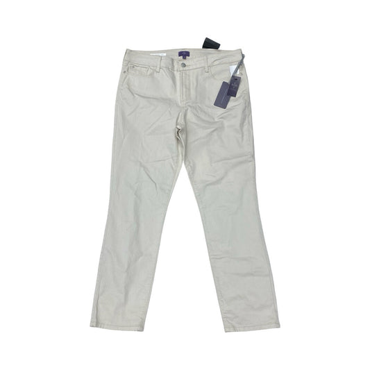 Jeans Straight By Not Your Daughters Jeans In Beige, Size:12