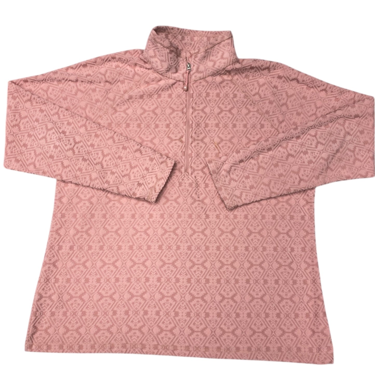 Athletic Top Ls Collar By Eddie Bauer In Pink, Size:Xl