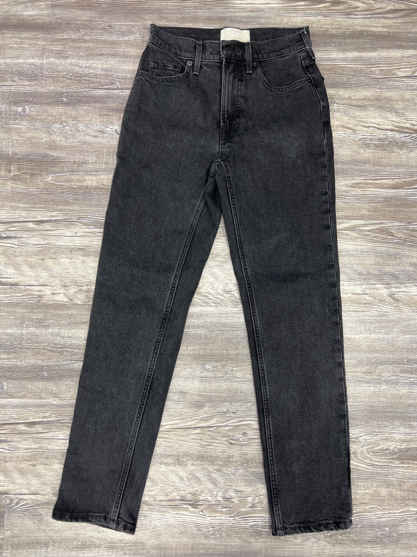 Black Denim Jeans Straight Everlane, Size 0