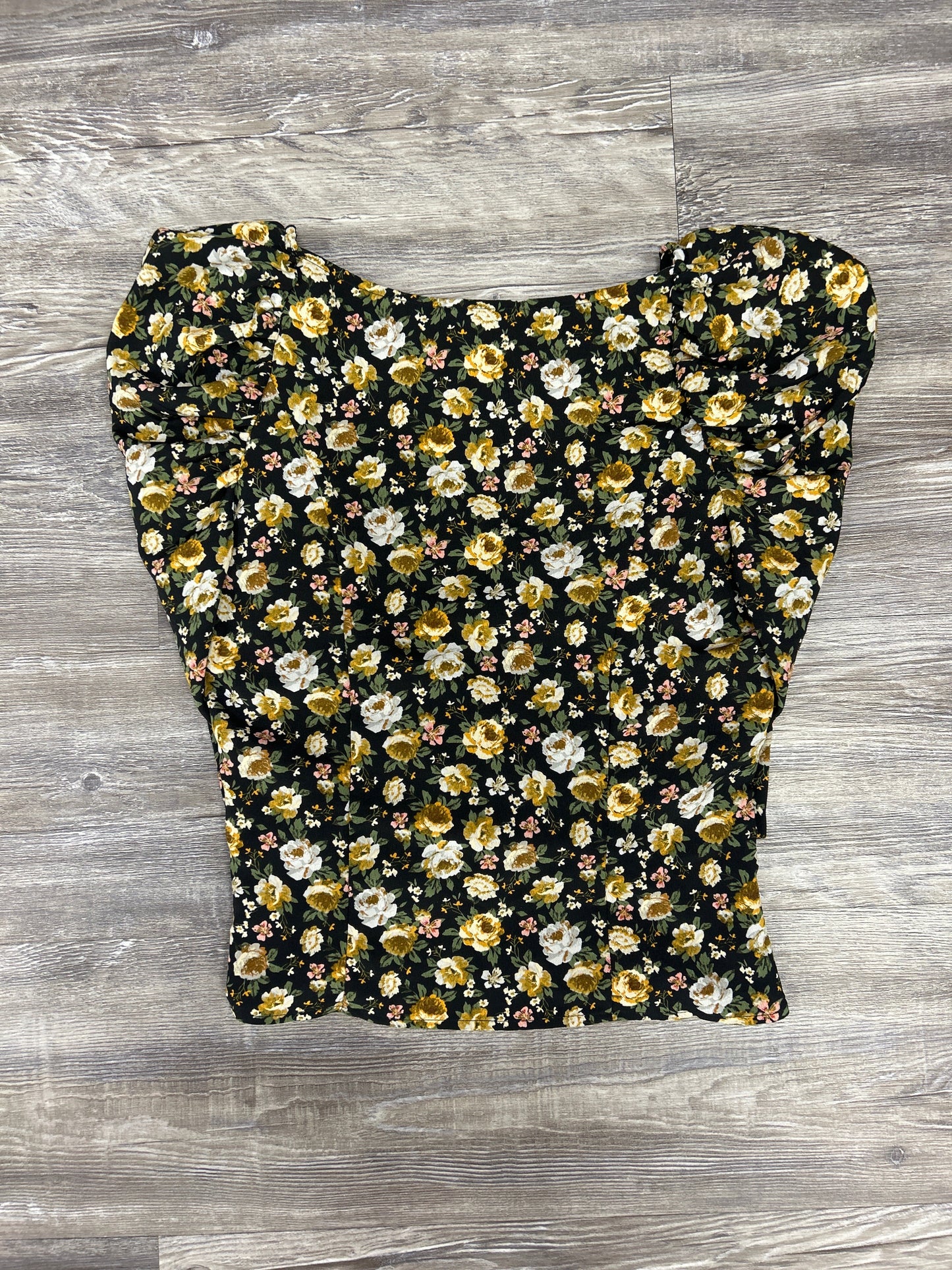 Top Long Sleeve By Top Shop In Floral Print, Size: Xs