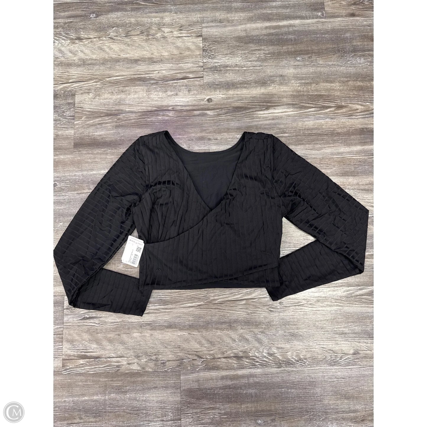 Athletic Top Long Sleeve Crewneck By Lululemon In Black, Size: 12