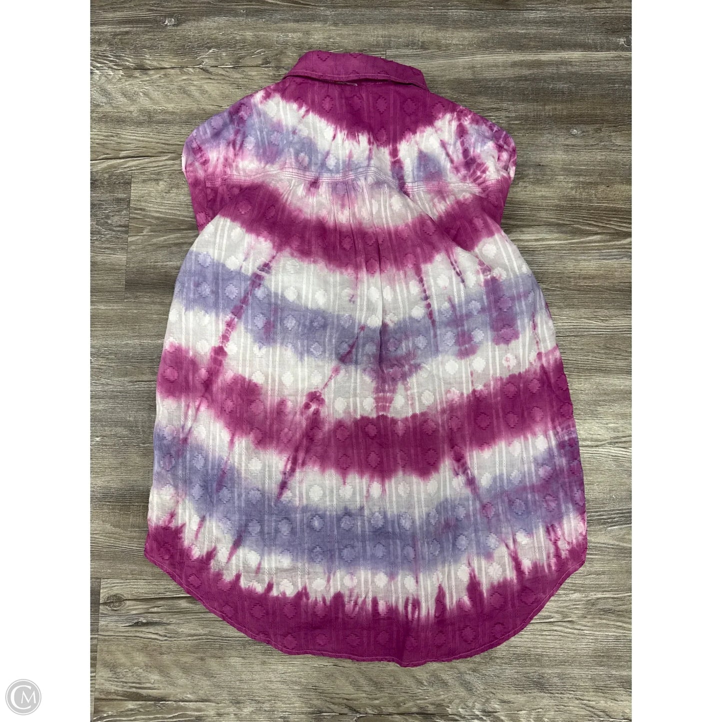 Top Long Sleeve By Pilcro In Pink & White, Size: M