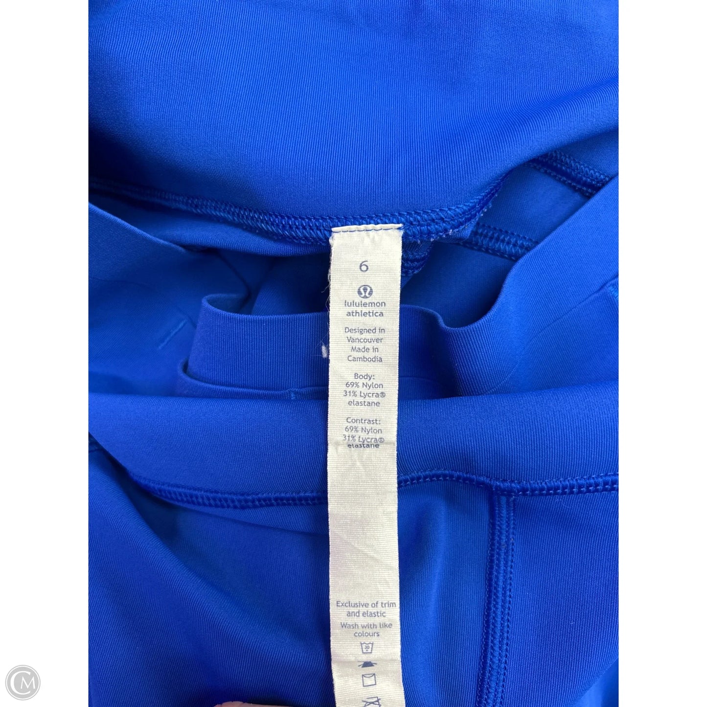 Athletic Leggings By Lululemon In Blue, Size: 6