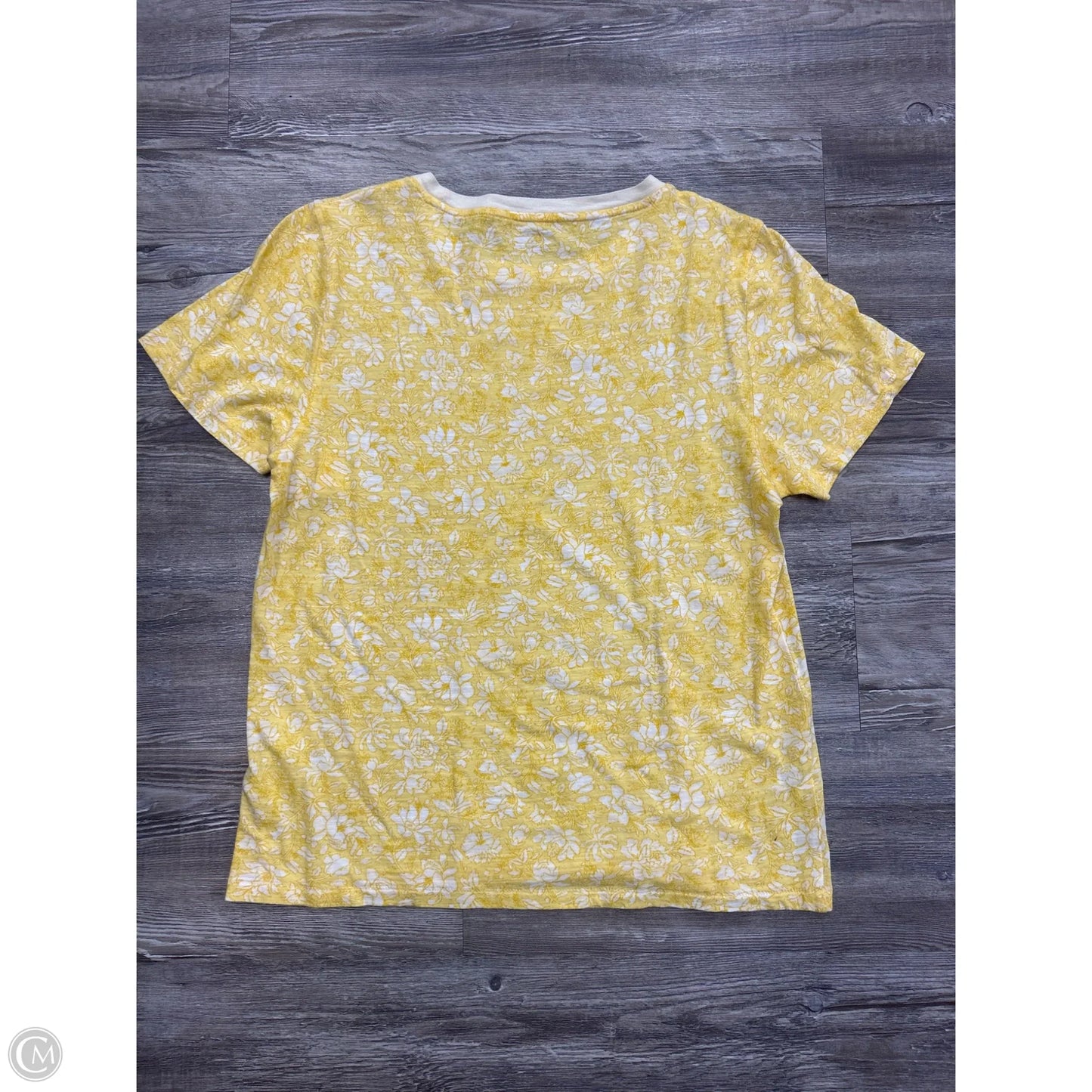 Top Short Sleeve By J. Crew In Yellow, Size: M