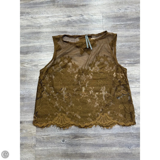 Top Sleeveless By Anthropologie In Brown, Size: Xs