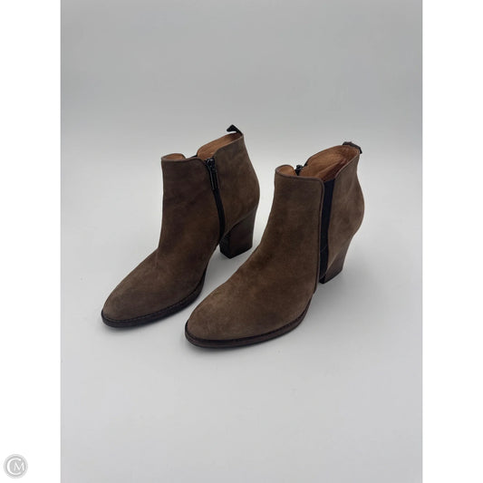 Boots Ankle Heels By Aquatalia In Brown, Size: 8.5