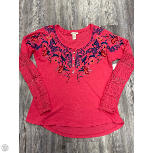 Top Long Sleeve By Sundance In Pink, Size: M