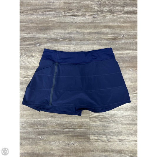 Athletic Skort By Lululemon In Blue, Size: 10l