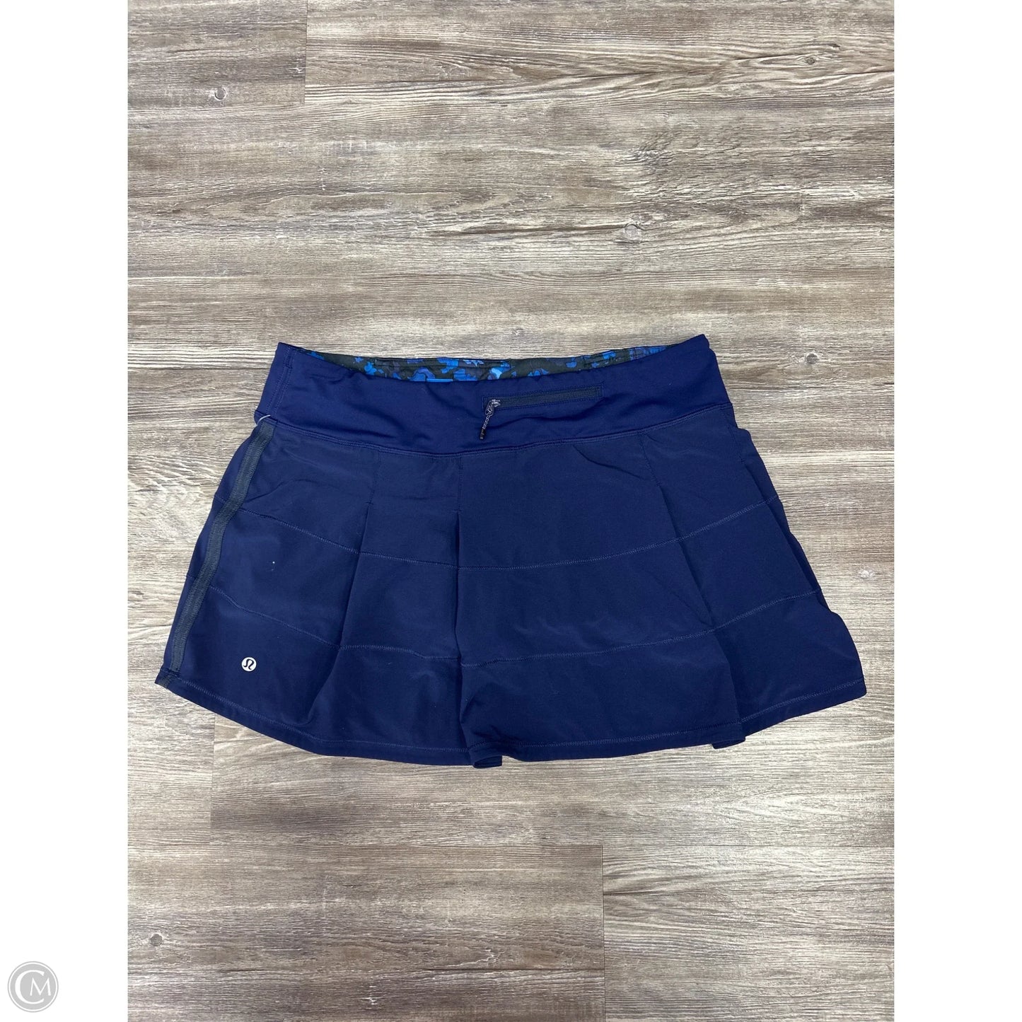 Athletic Skort By Lululemon In Blue, Size: 10l