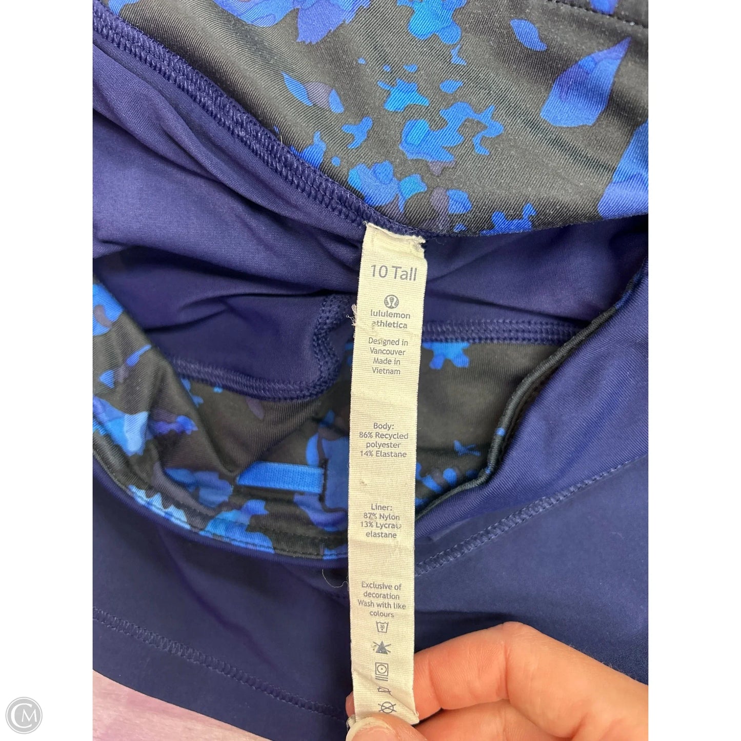 Athletic Skort By Lululemon In Blue, Size: 10l