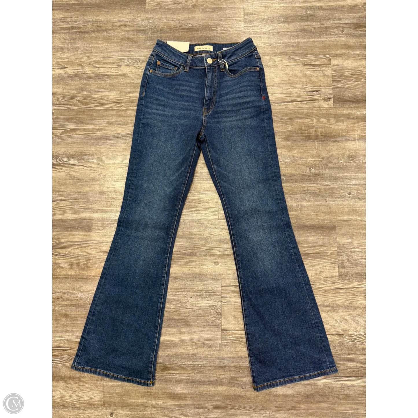 Jeans Boot Cut By Warp+Weft In Blue Denim, Size: 2