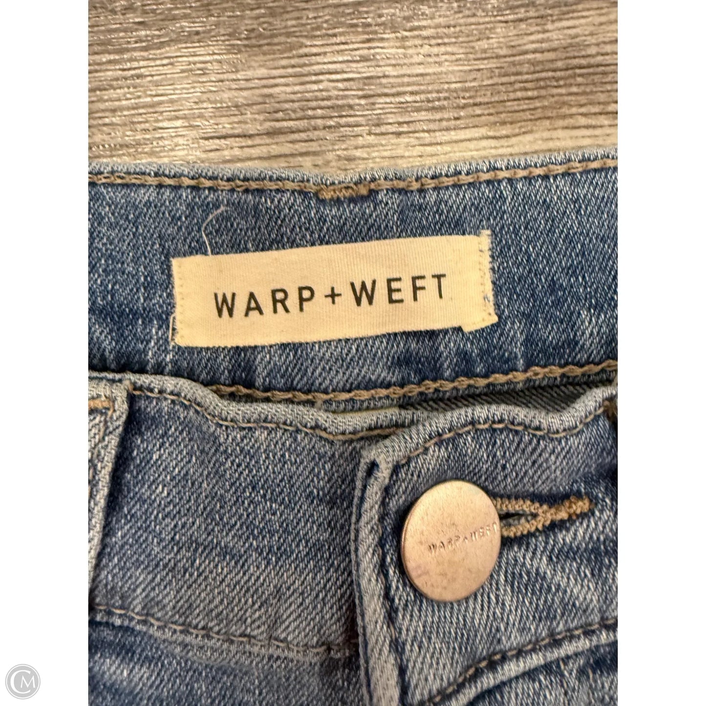 Jeans Straight By Warp+Weft In Blue Denim, Size: 2