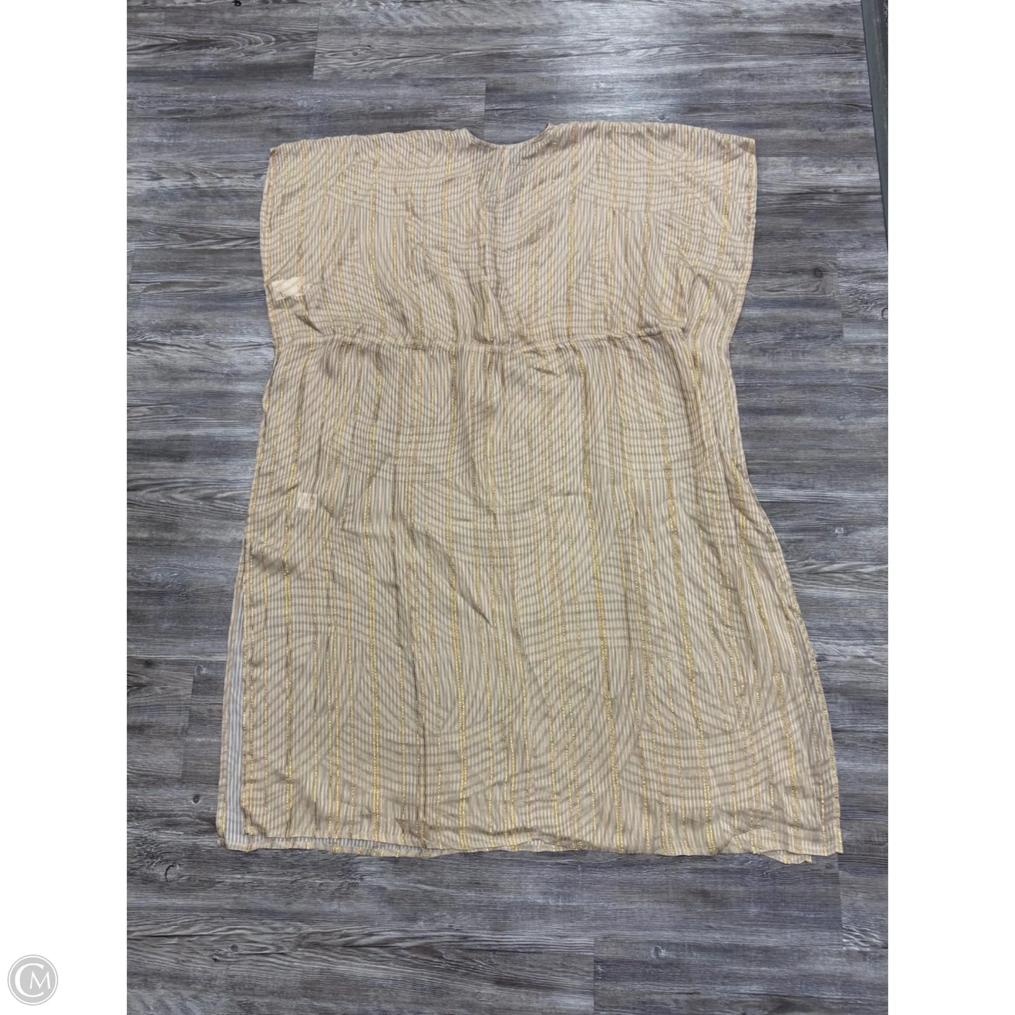 Dress Casual Maxi By Anthropologie In Gold & Tan, Size: Osfm