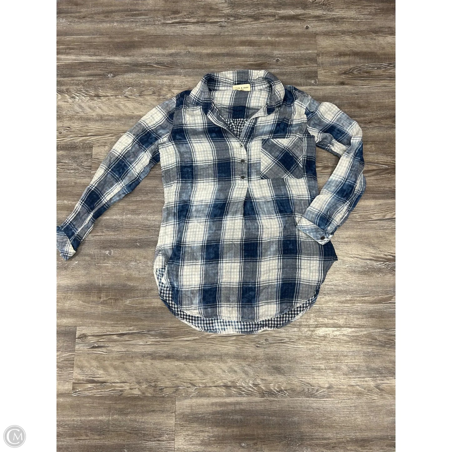 Top Long Sleeve By Cloth & Stone In Blue, Size: S