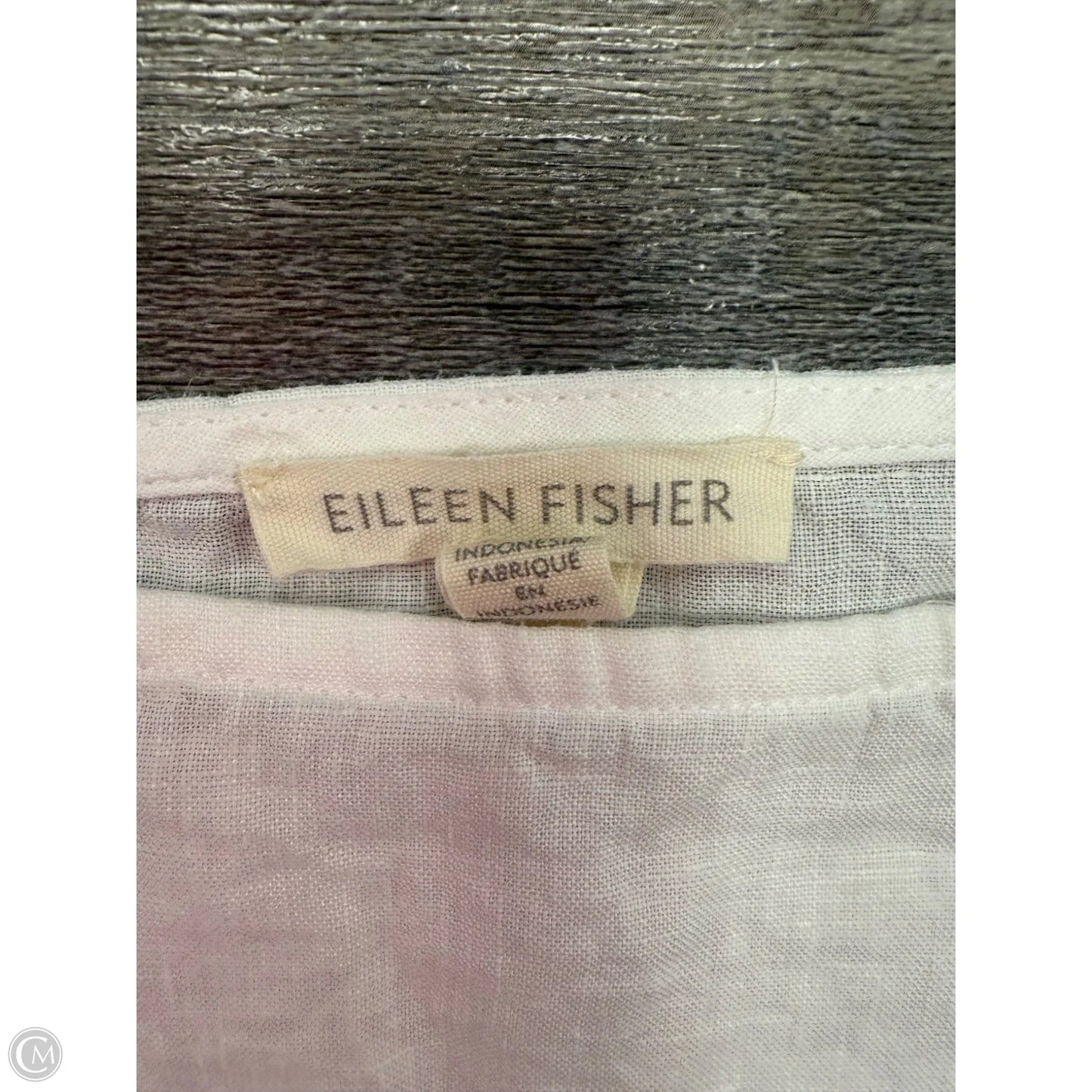 Top Short Sleeve By Eileen Fisher In White, Size: Xs