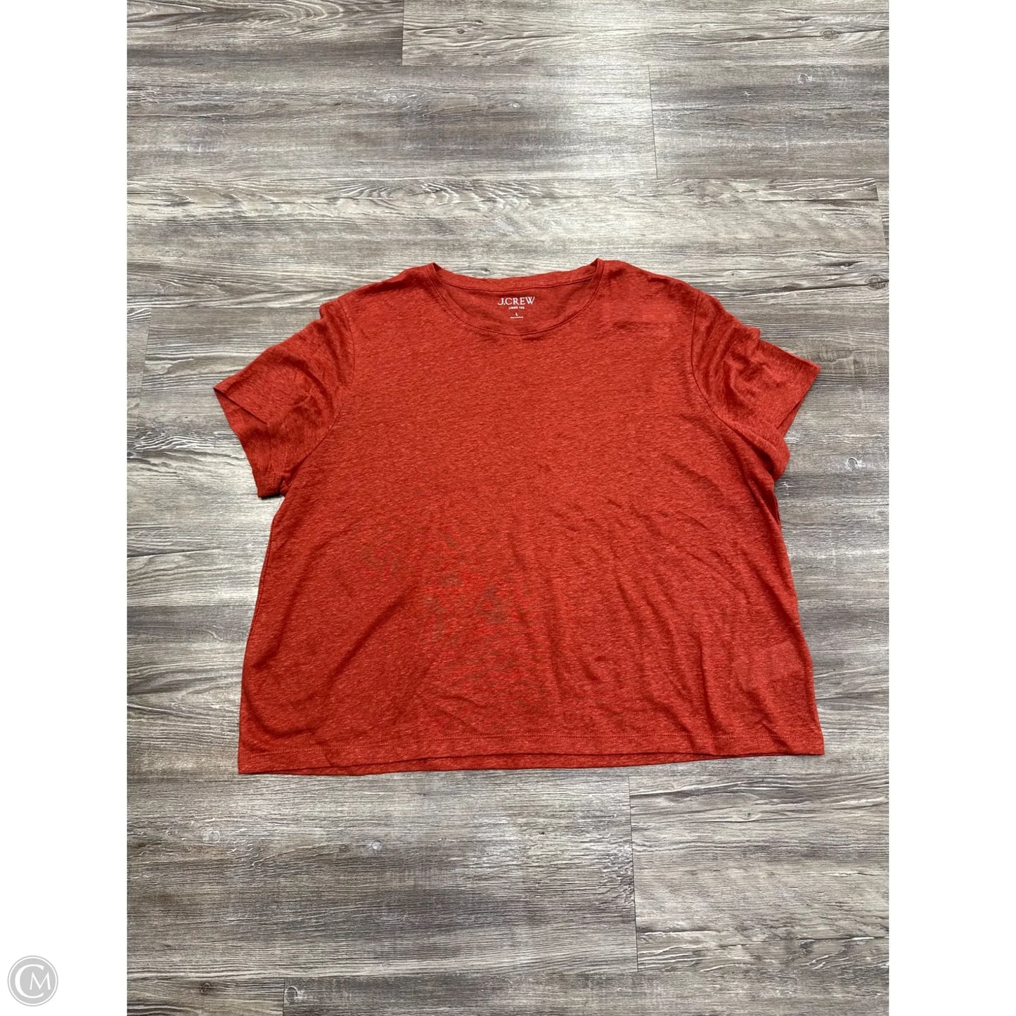 Top Short Sleeve By J. Crew In Orange, Size: L
