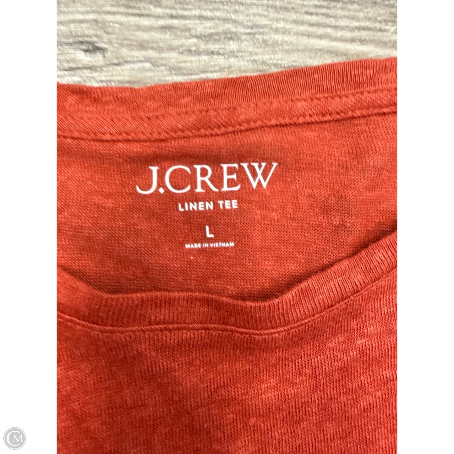 Top Short Sleeve By J. Crew In Orange, Size: L