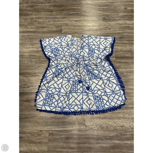 Tunic Short Sleeve By Vineyard Vines In Blue & White, Size: M