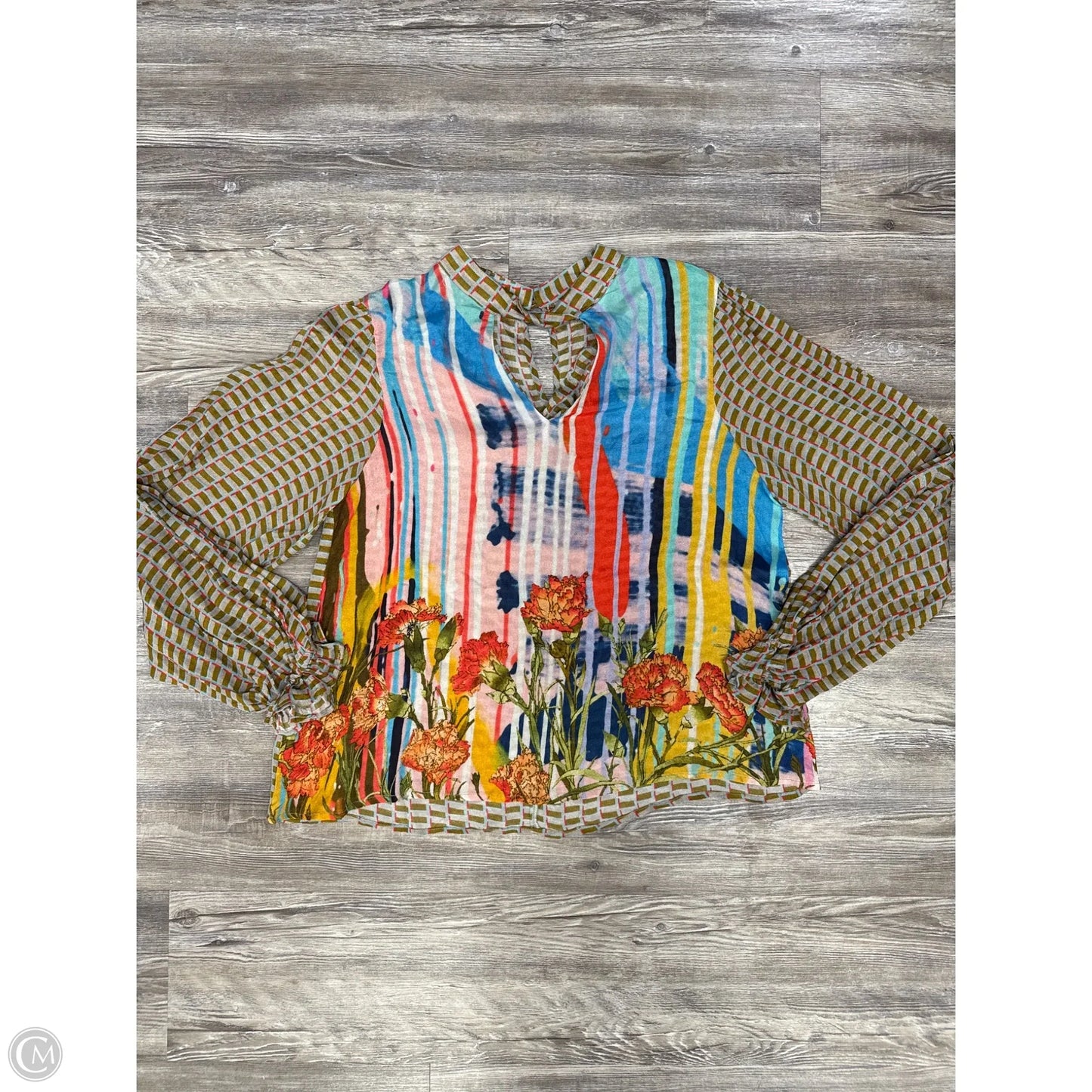 Top Long Sleeve By Conditions Apply In Multi-colored, Size: M