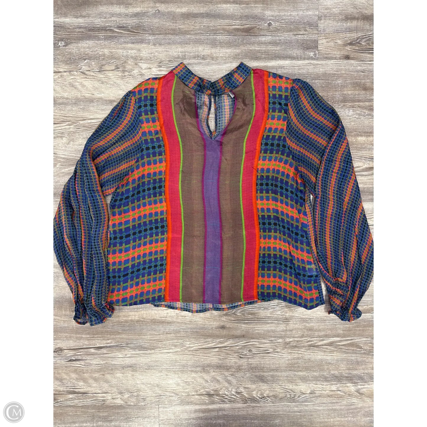 Top Long Sleeve By Conditions Apply In Multi-colored, Size: M