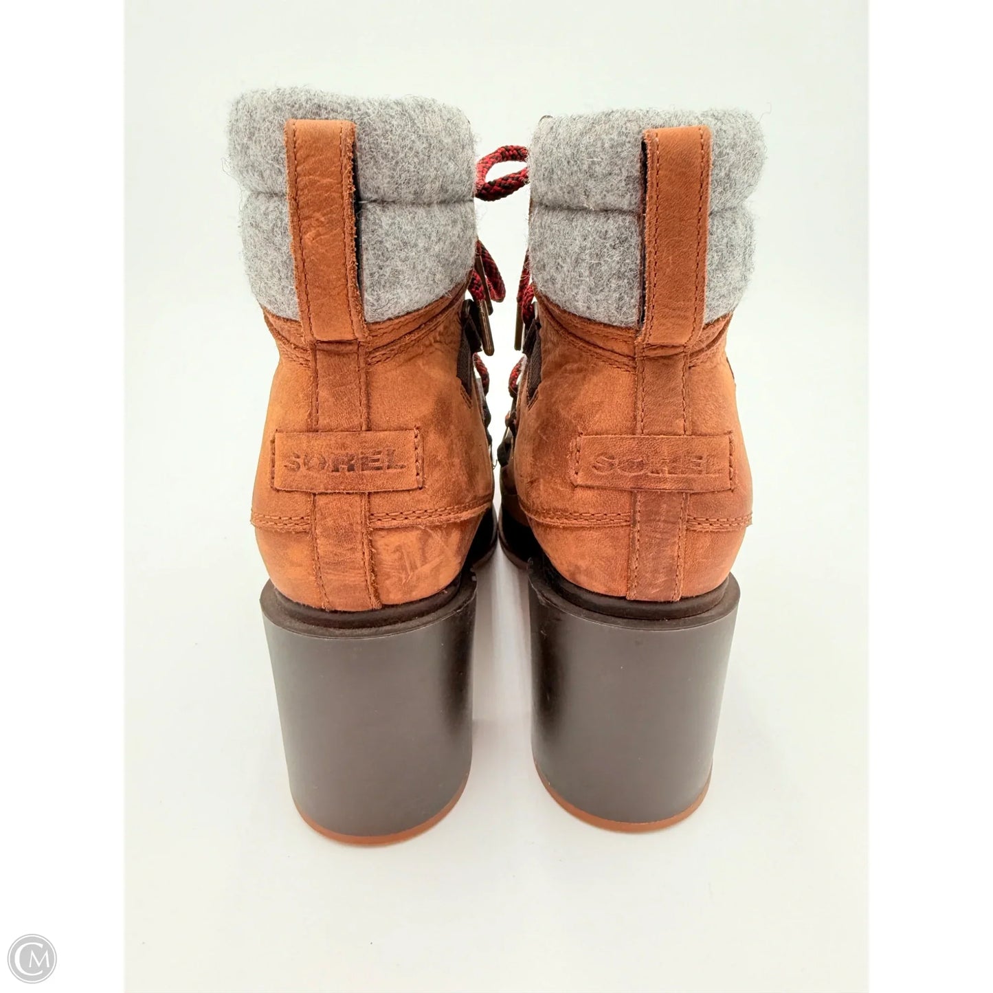 Boots Ankle Heels By Sorel In Brown, Size: 9