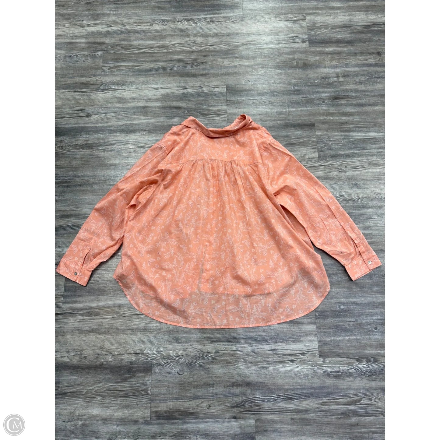 Top Long Sleeve By J. Jill In Peach, Size: 3x