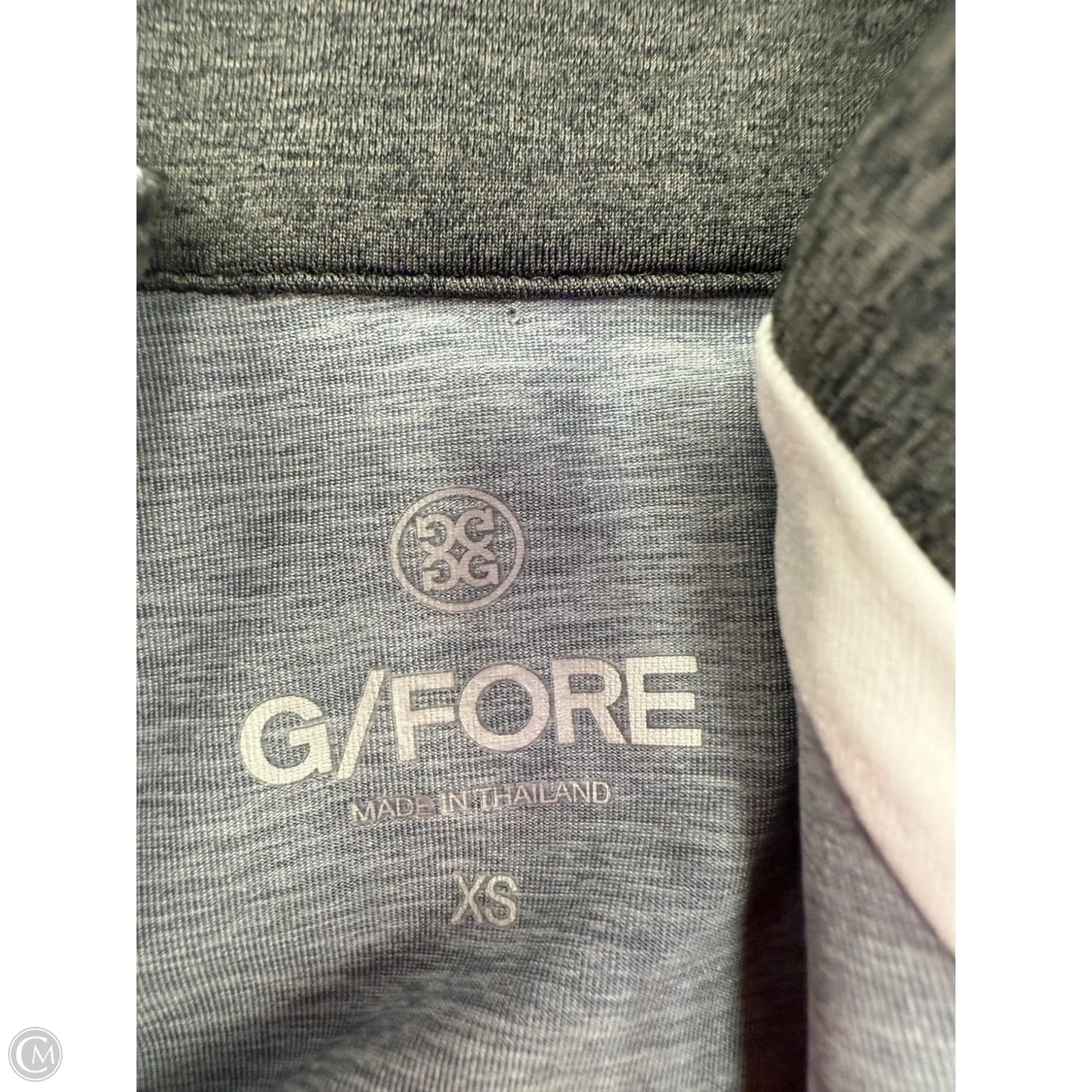 Athletic Top Long Sleeve Collar By G Force In Grey, Size: Xs