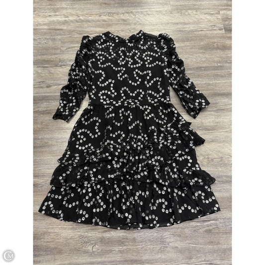 Dress Casual Short By Rebecca Taylor In Black & Silver, Size: 10