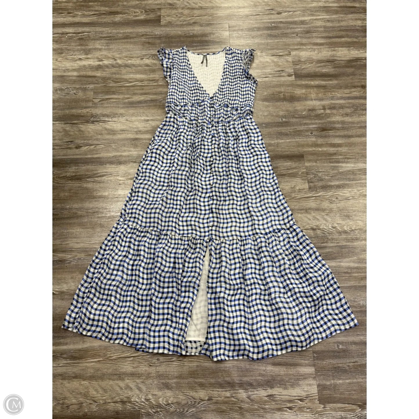 Dress Casual Maxi By Anthropologie In Blue & White, Size: S