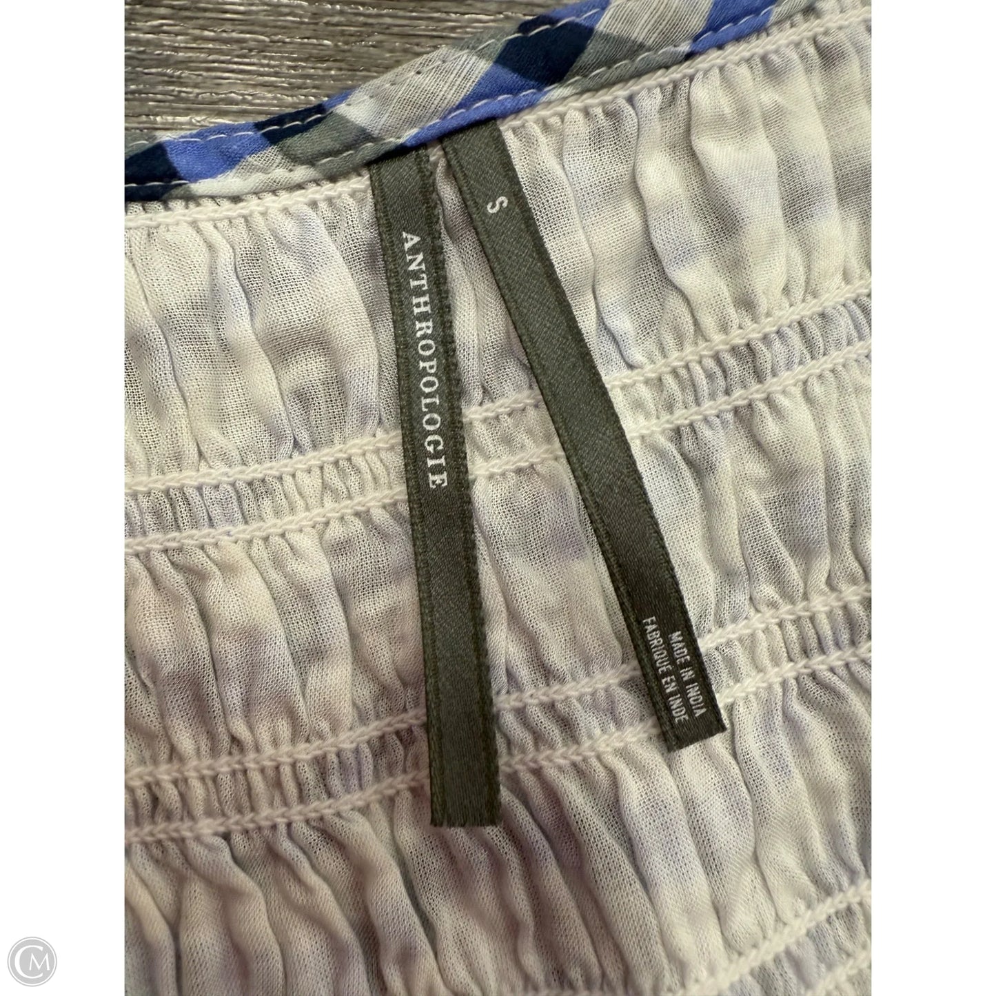 Dress Casual Maxi By Anthropologie In Blue & White, Size: S