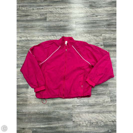 Athletic Jacket By Lululemon In Pink & White, Size: 8