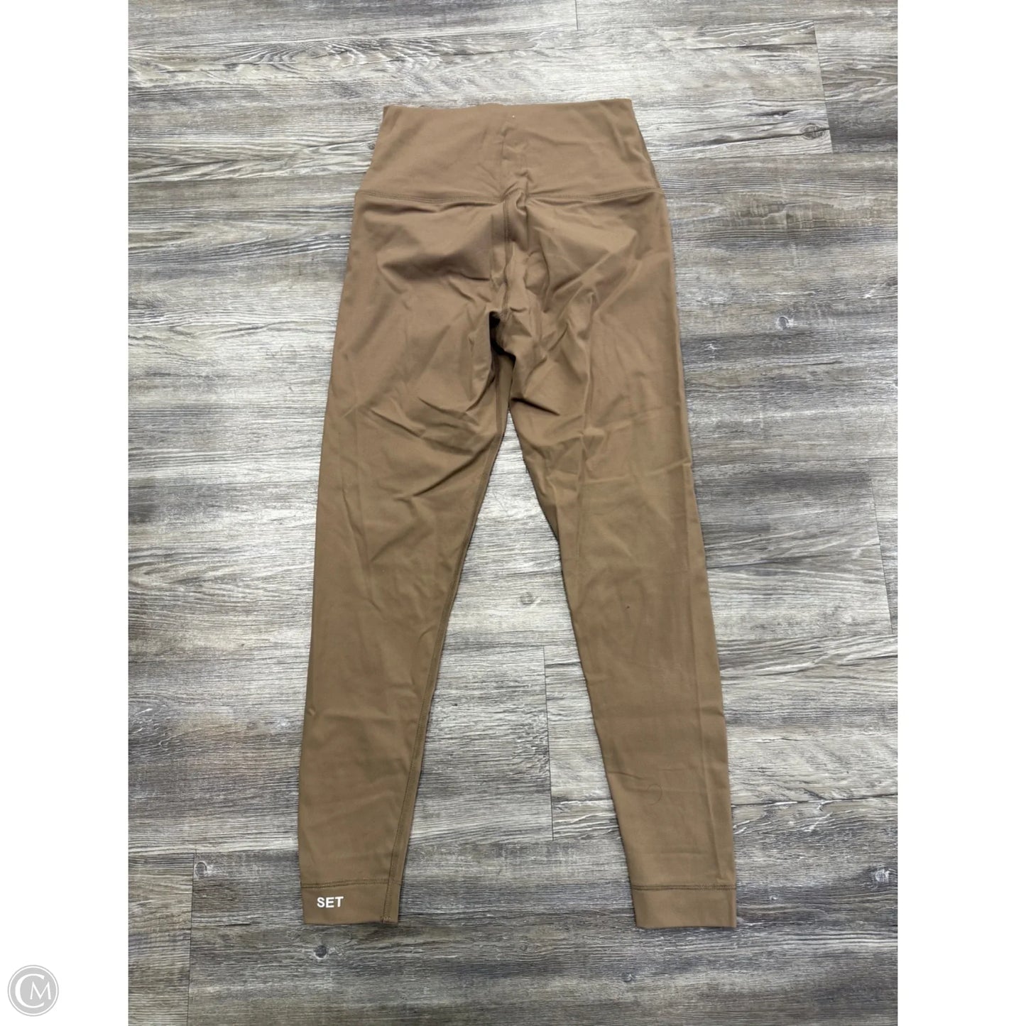 Athletic Leggings By Set Active In Tan, Size: M