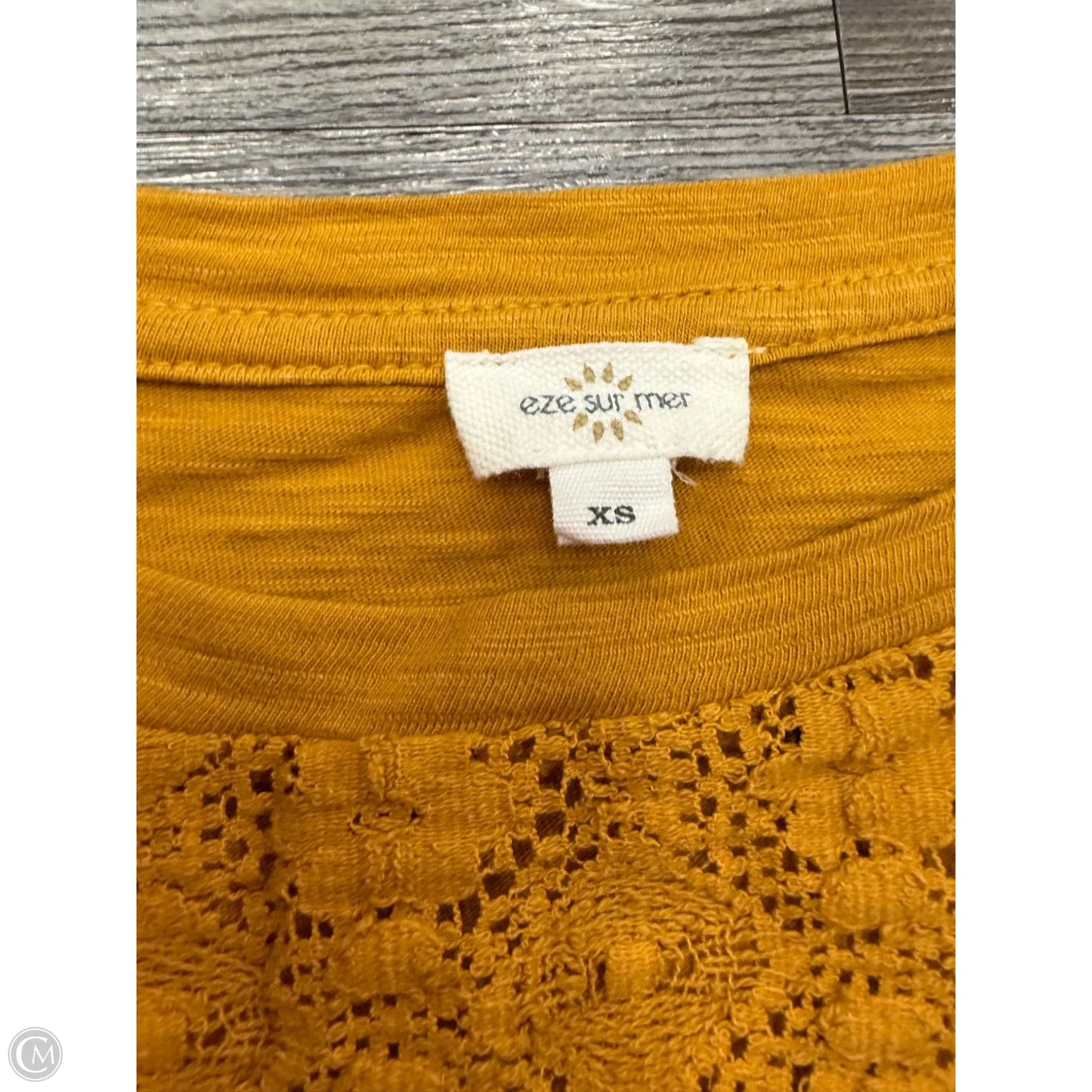 Top Long Sleeve By Eze Sur Mer In Yellow, Size: Xs