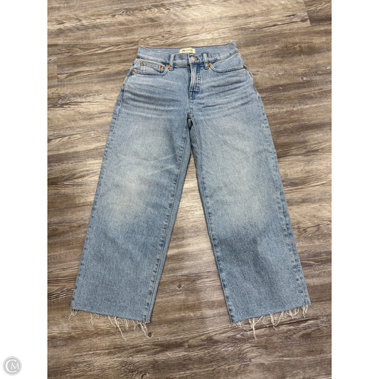 Jeans Wide Leg By Madewell In Blue Denim, Size: 0p