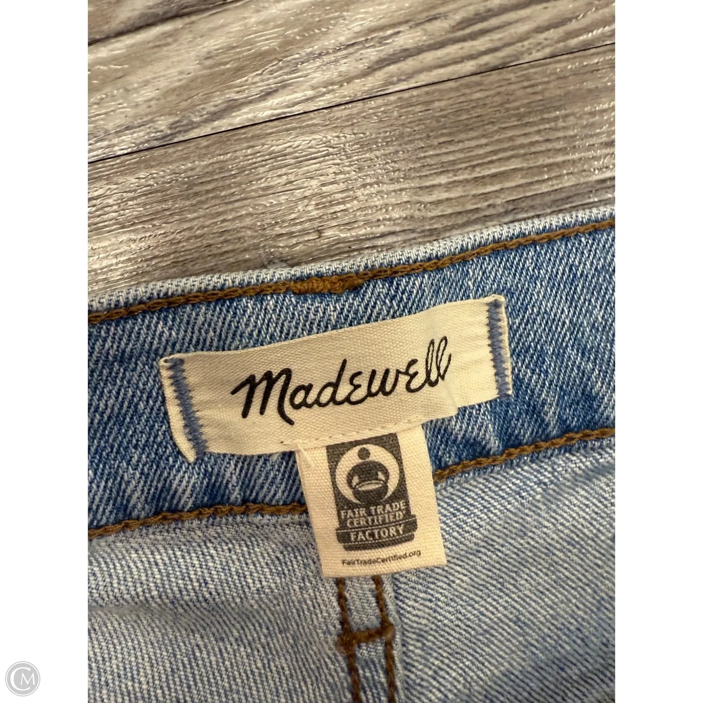 Jeans Wide Leg By Madewell In Blue Denim, Size: 0p