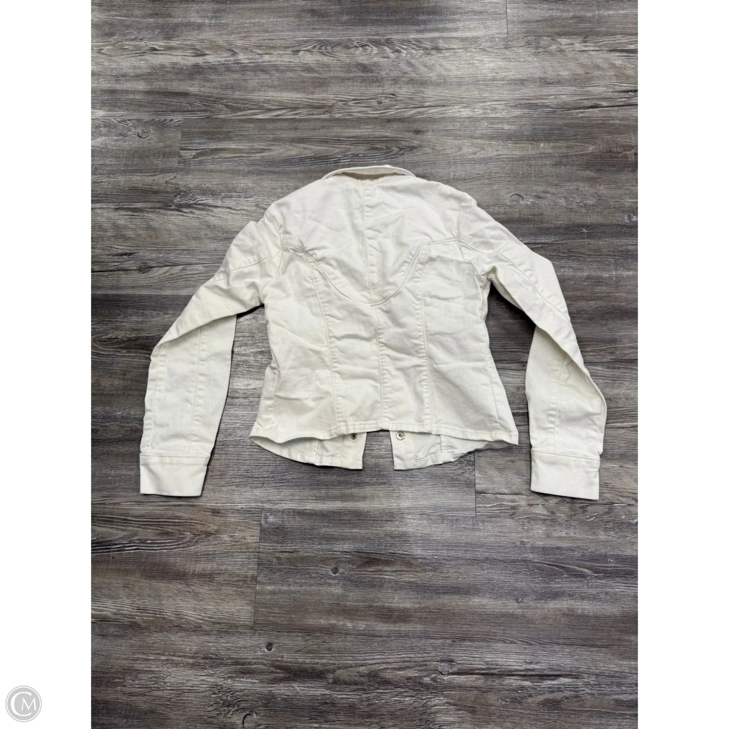 Jacket Denim By Maeve In White Denim, Size: Xxs