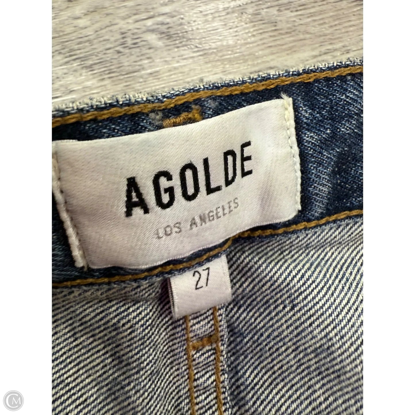 Jeans Cropped By Agolde In Blue Denim, Size: 4