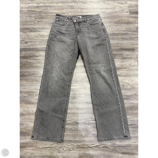 Jeans Straight By Madewell In Black Denim, Size: 8