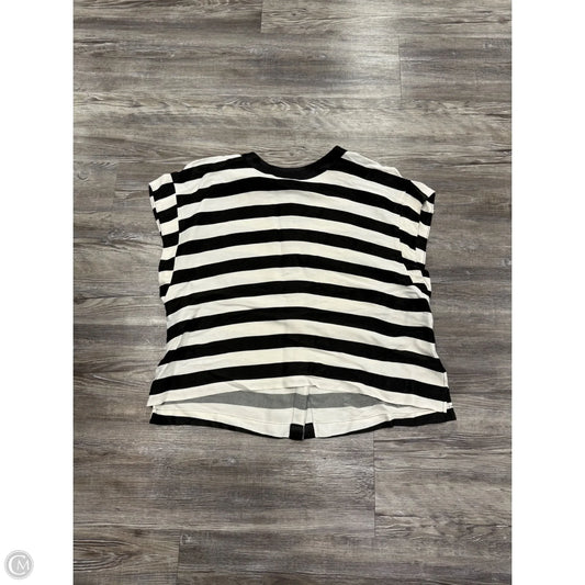Top Short Sleeve By Maeve In Black & White, Size: M