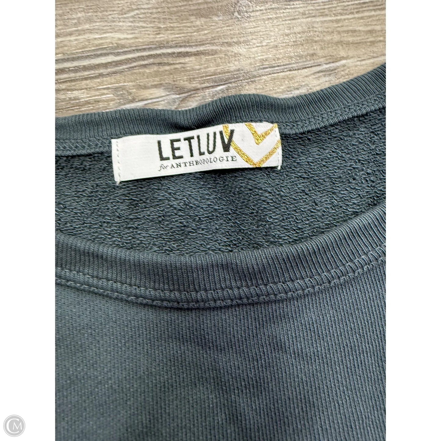 Sweatshirt Crewneck By Anthropologie In Grey, Size: M