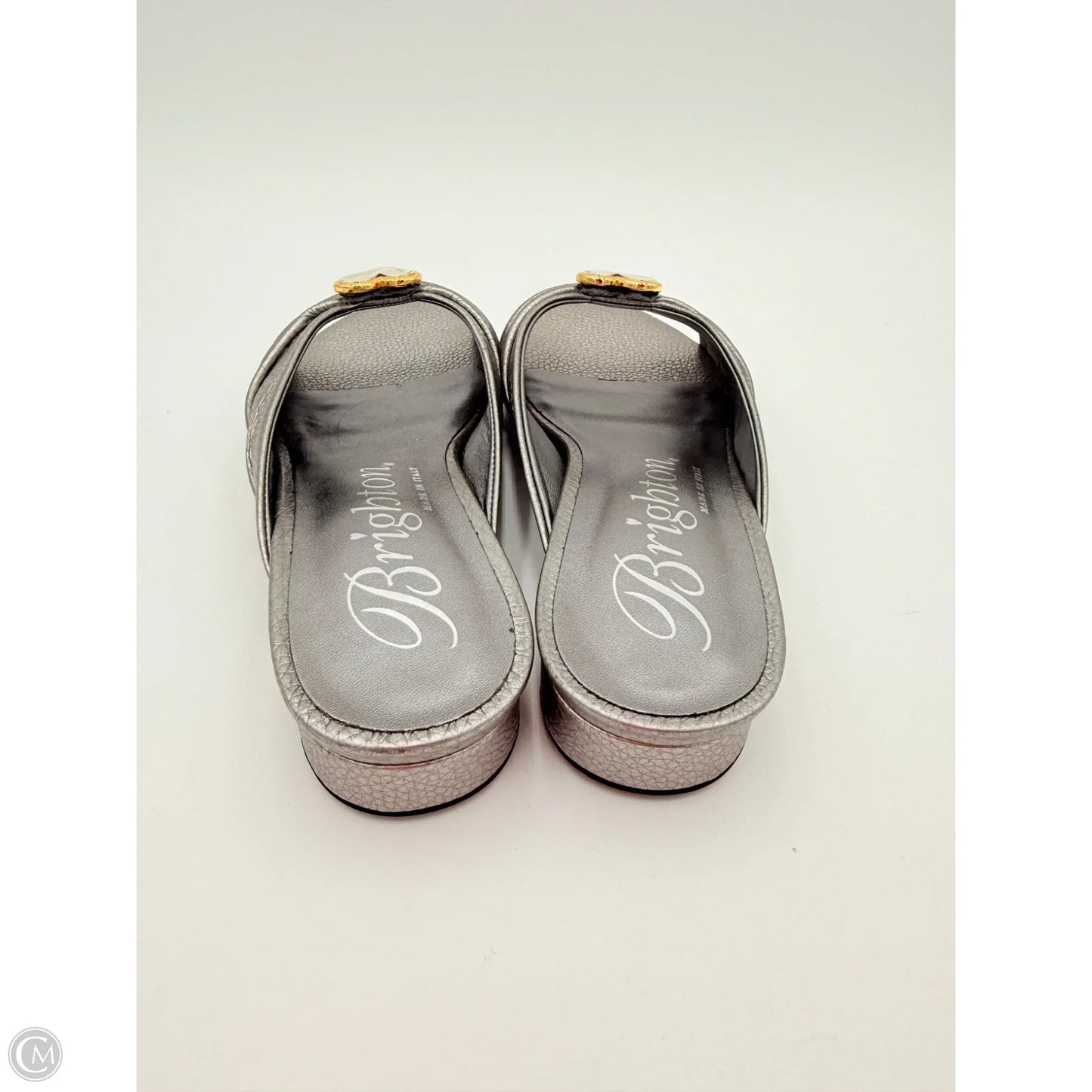 Sandals Flats By Brighton In Silver, Size: 8
