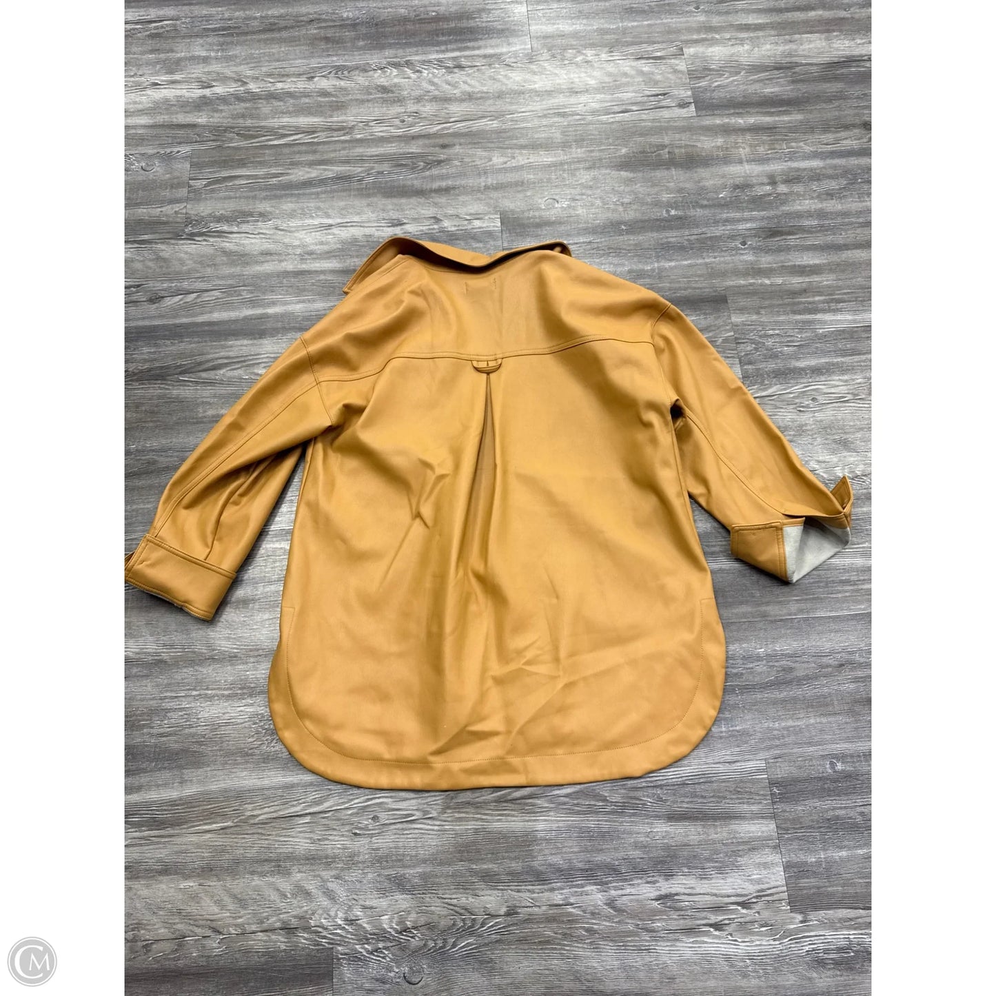 Jacket Shirt By Maeve In Tan, Size: S