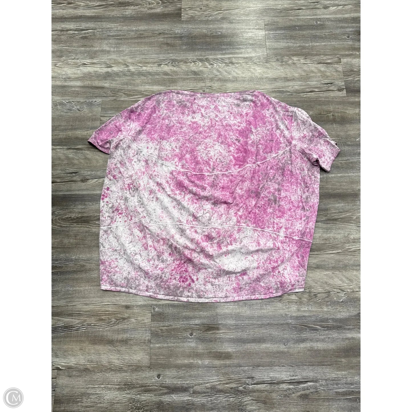 Athletic Top Short Sleeve By Lululemon In Pink, Size: 2x