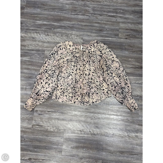 Top Long Sleeve By Anthropologie In Floral Print, Size: S