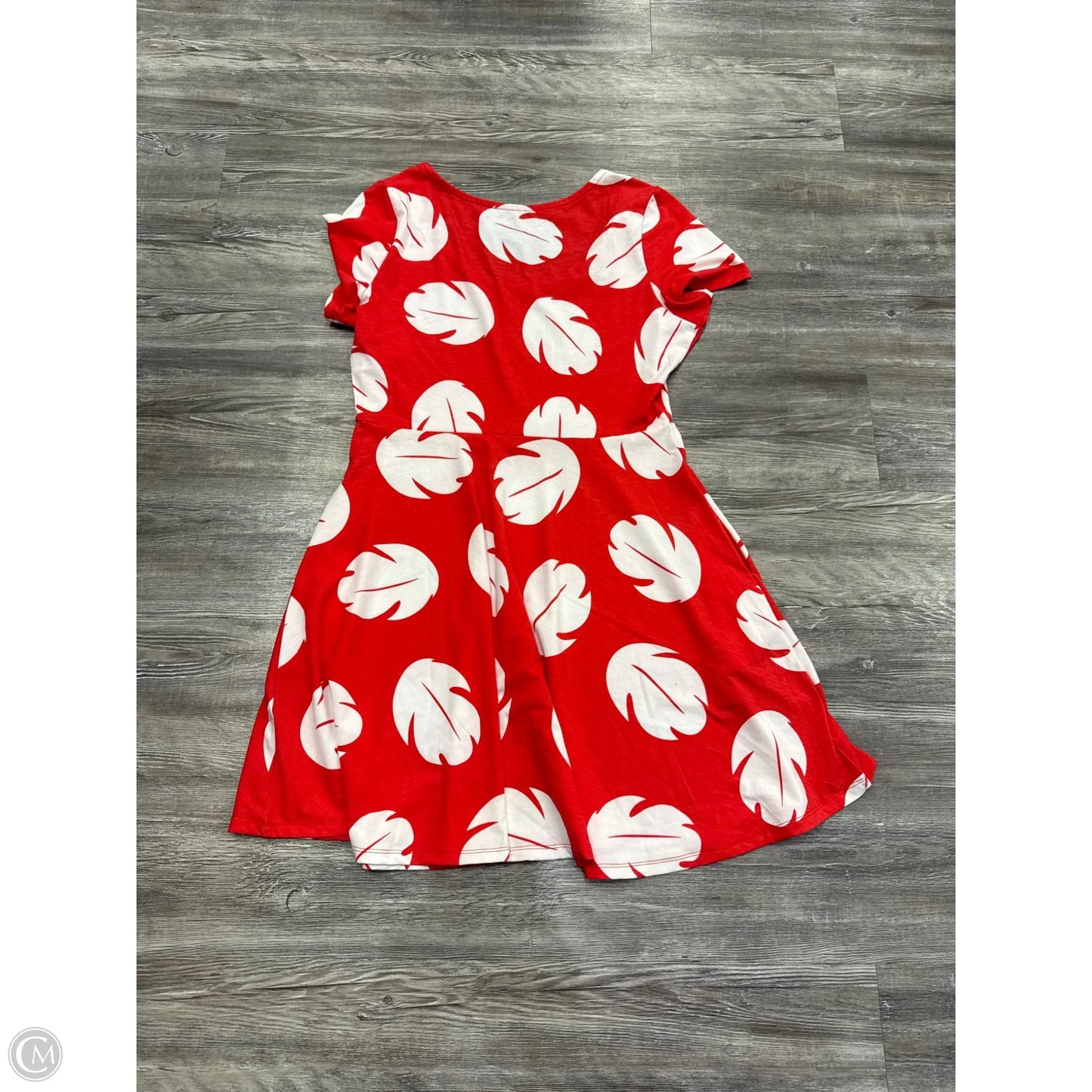 Dress Casual Short By Disney In Red & White, Size: Xl