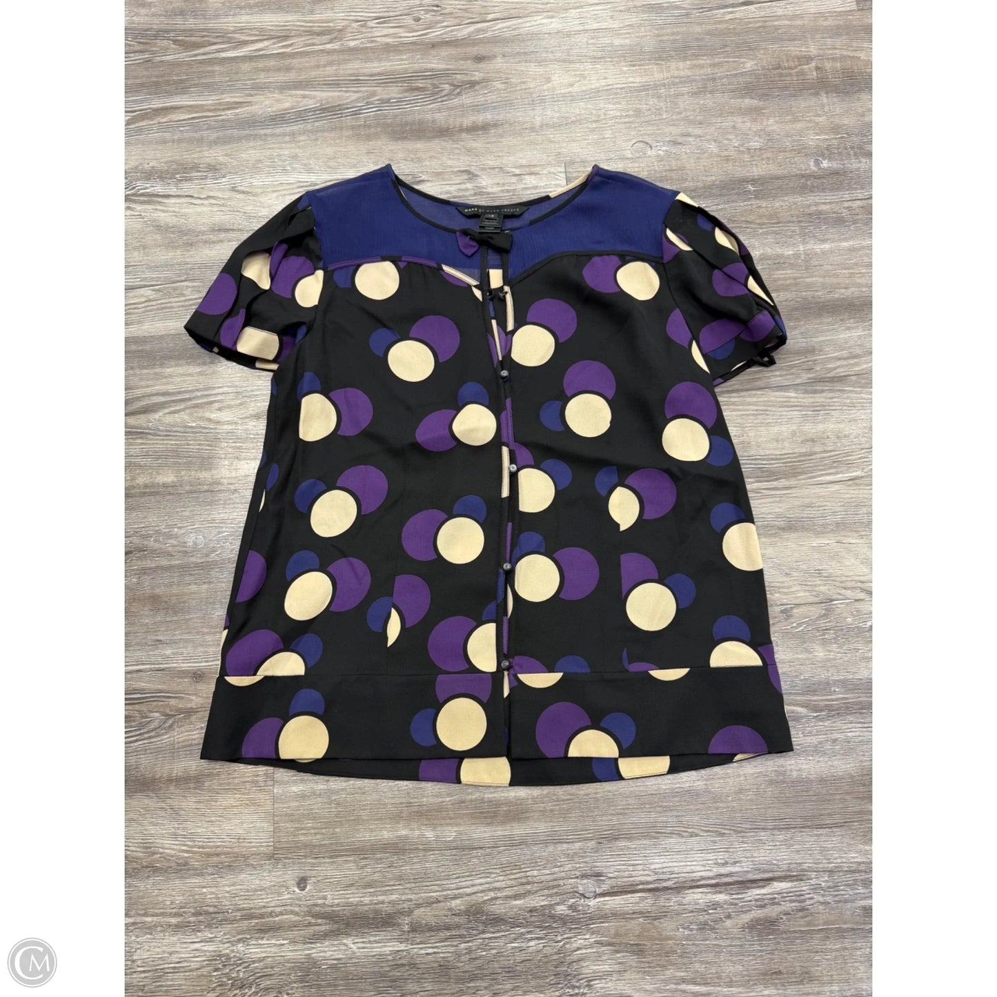 Top Short Sleeve Designer By Marc By Marc Jacobs In Black, Size: 10